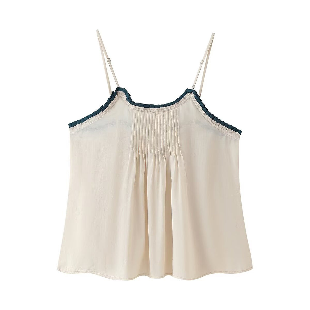 Women’s Apricot Contrast Trim Striped Camisole