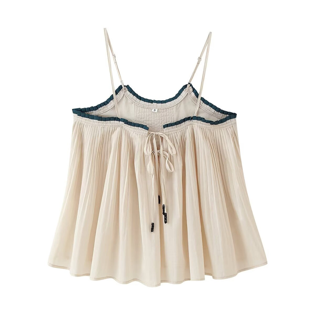 Women’s Apricot Contrast Trim Striped Camisole