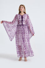 Women's 's Loose A-Line Long-Sleeve Dress