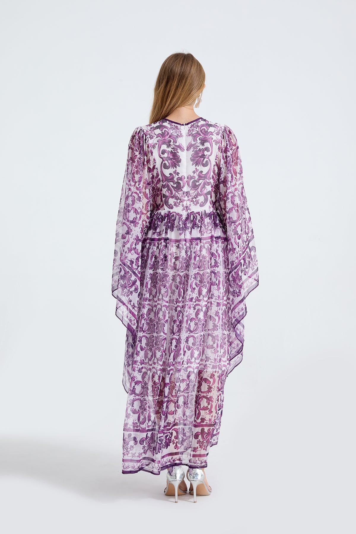 Women's 's Loose A-Line Long-Sleeve Dress