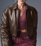 Women's High Street Retro Faux Leather Top