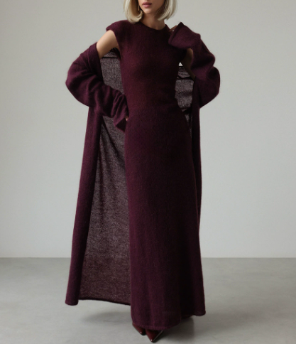 Autumn Knitted Cardigan Sleeveless Dress Two Piece Sets