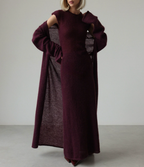Autumn Knitted Cardigan Sleeveless Dress Two Piece Sets