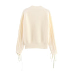 Women's Autumn Small Fresh Gentle Korean Wearing Rope Beaded Cardigan