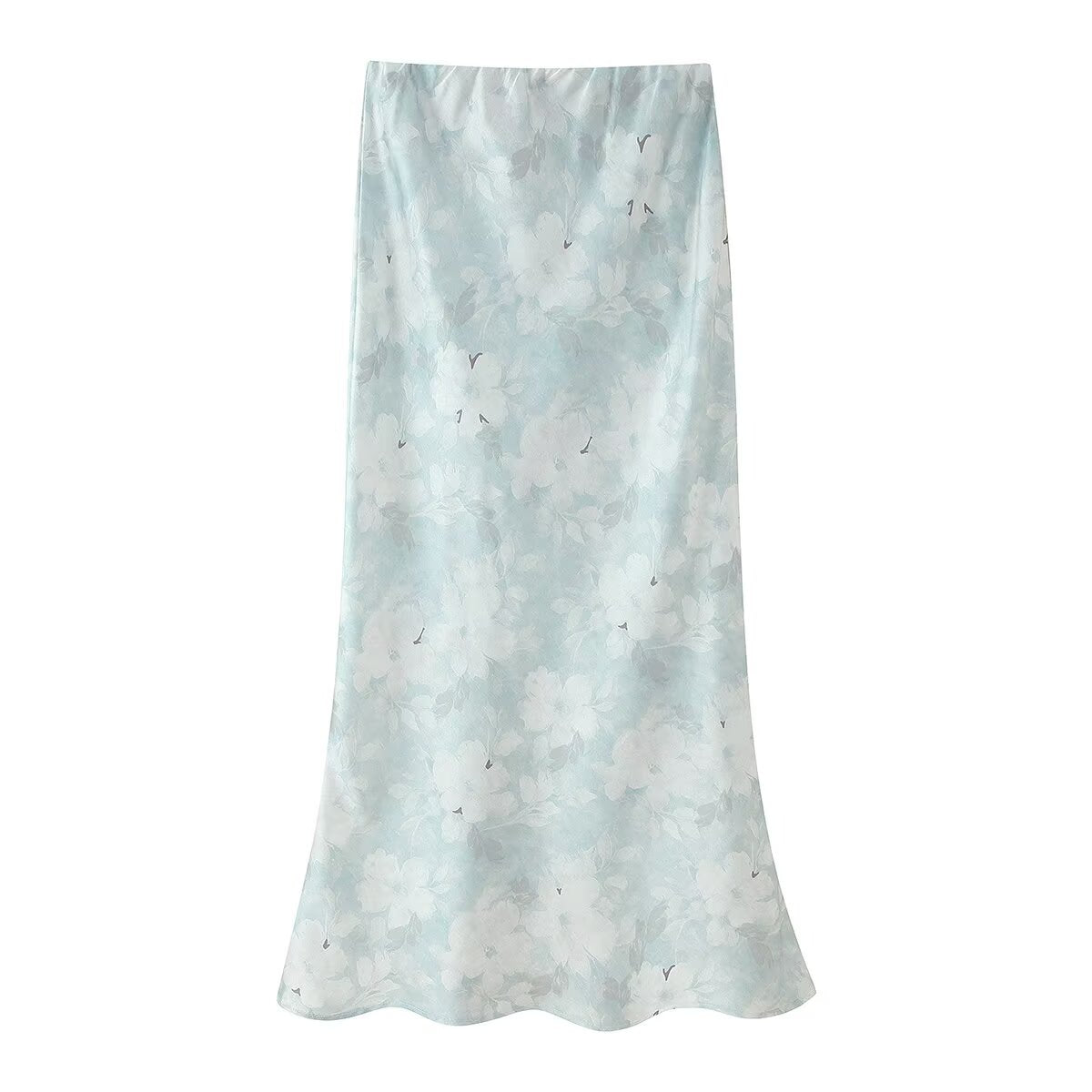 Women's Autumn Printed Design Ruffled Coordinated Two-Piece Set