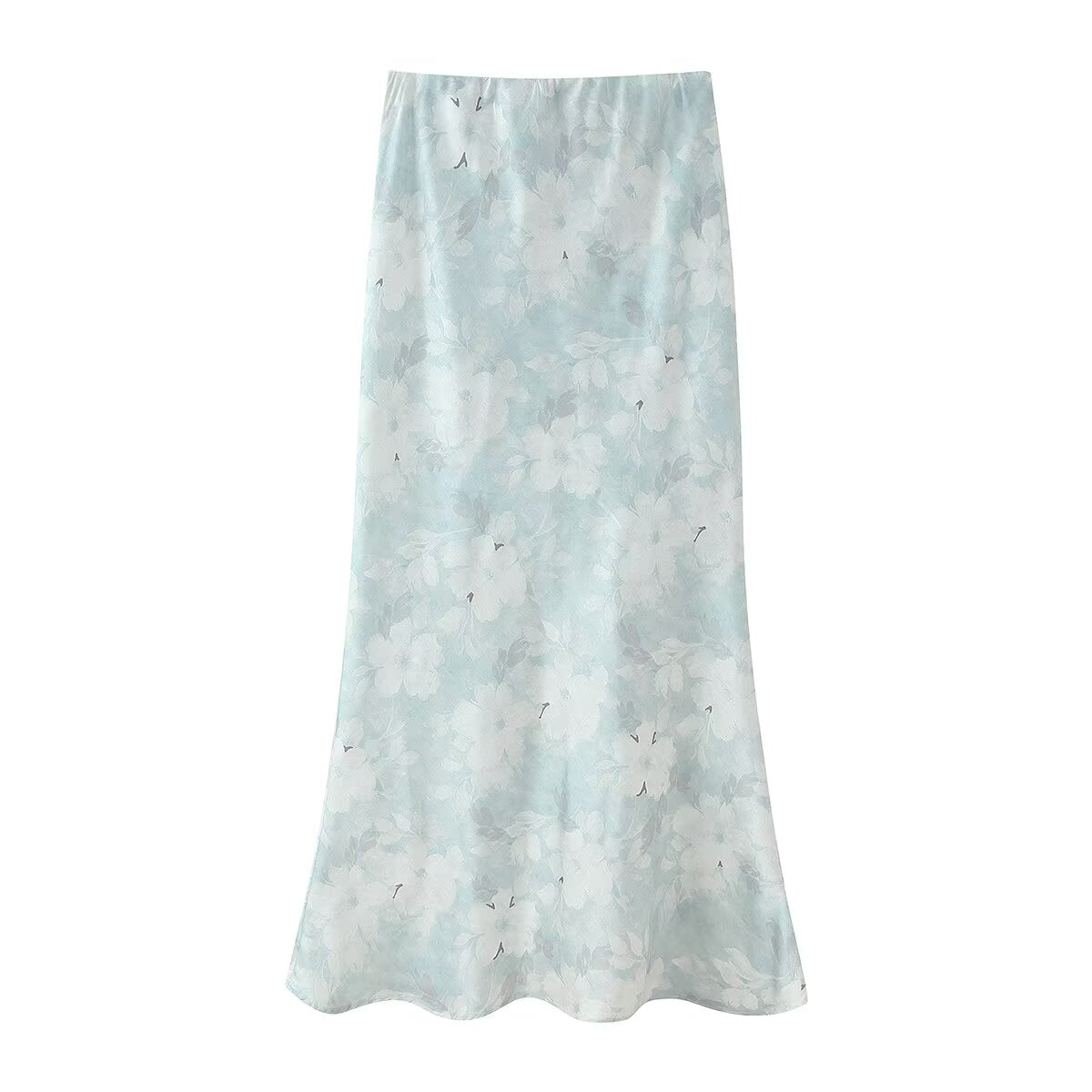 Women's Autumn Printed Design Ruffled Coordinated Two-Piece Set
