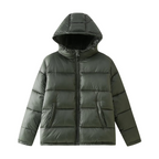 Women's Fall Stylish Hooded Two Color down Cotton Coats