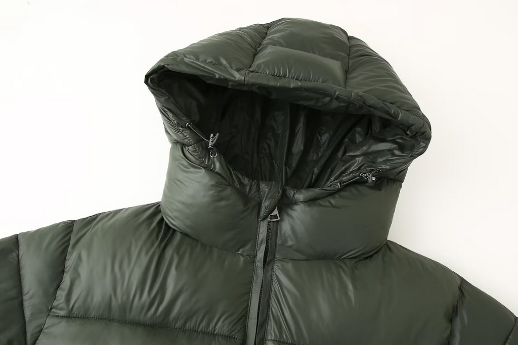 Women's Fall Stylish Hooded Two Color down Cotton Coats