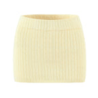 Women's Solid Color Slim Fit Knit Short Skirt For Women's Skirt