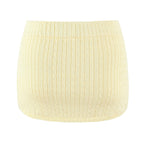 Women's Solid Color Slim Fit Knit Short Skirt For Women's Skirt