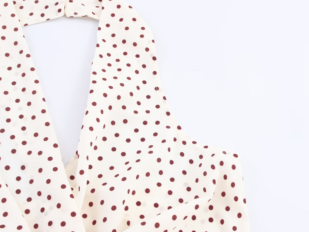 Women's Polka-Dot Halter Jumpsuit