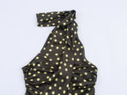 Women Asymmetric Polka Dot Design Top