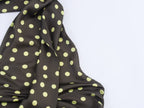 Women Asymmetric Polka Dot Design Top