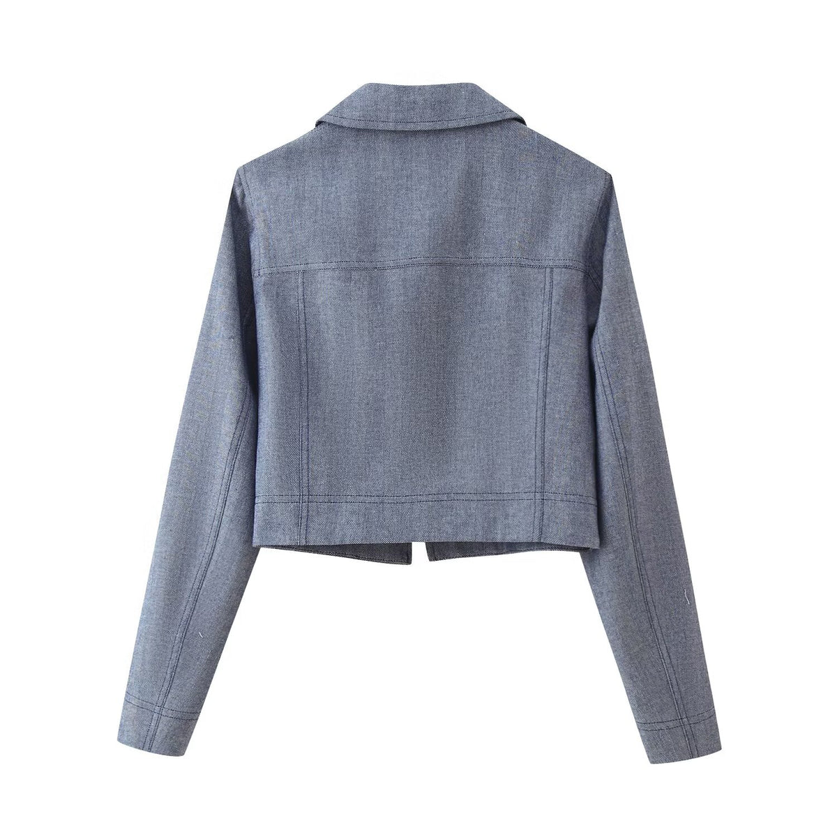 Women's Zipper Blazer & Pants Two-Piece Set