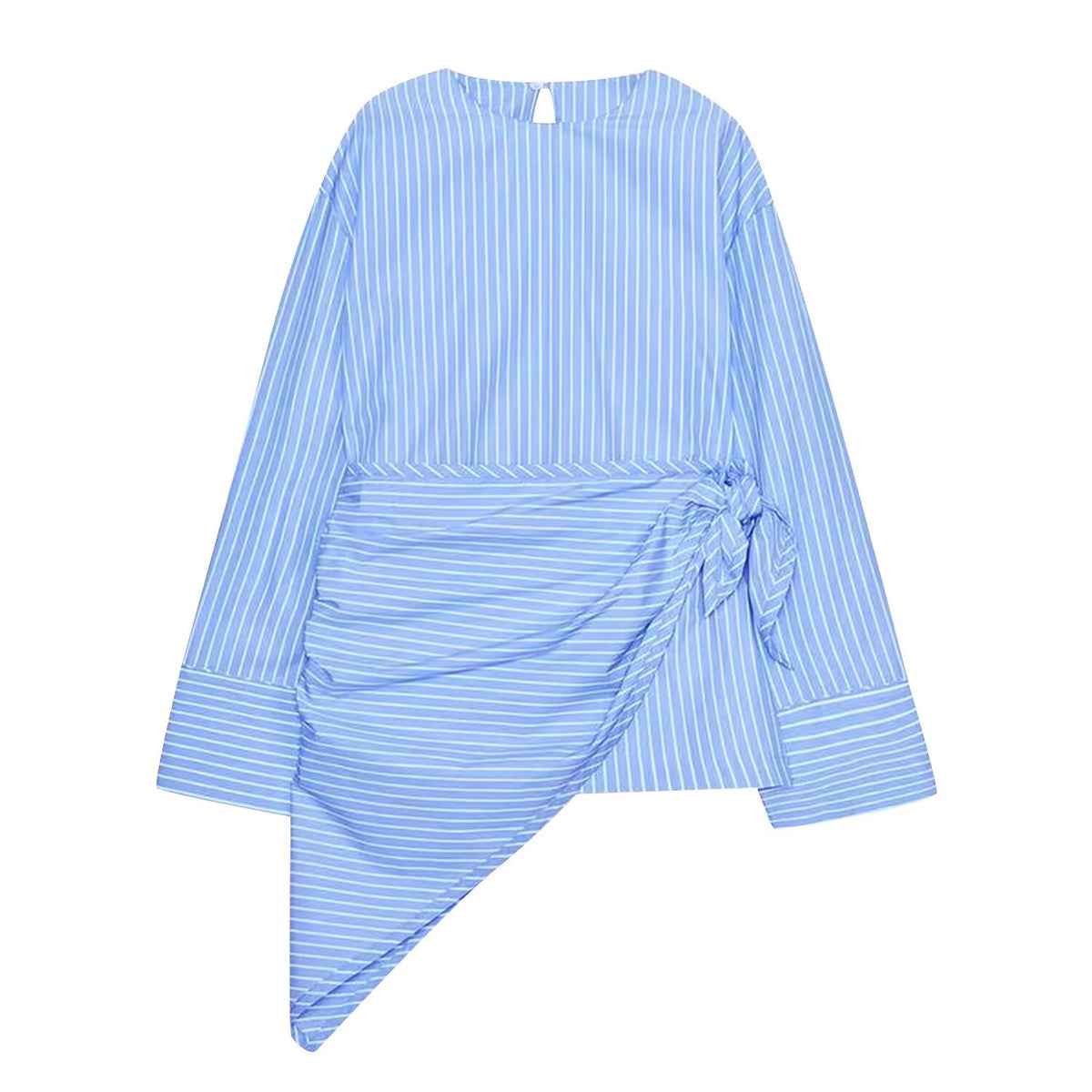 Women's Striped Scarf Shirt