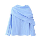Women's Striped Scarf Shirt