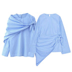 Women's Striped Scarf Shirt