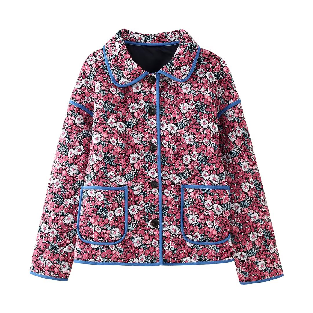 Women's Floral Padded Cotton Jacket