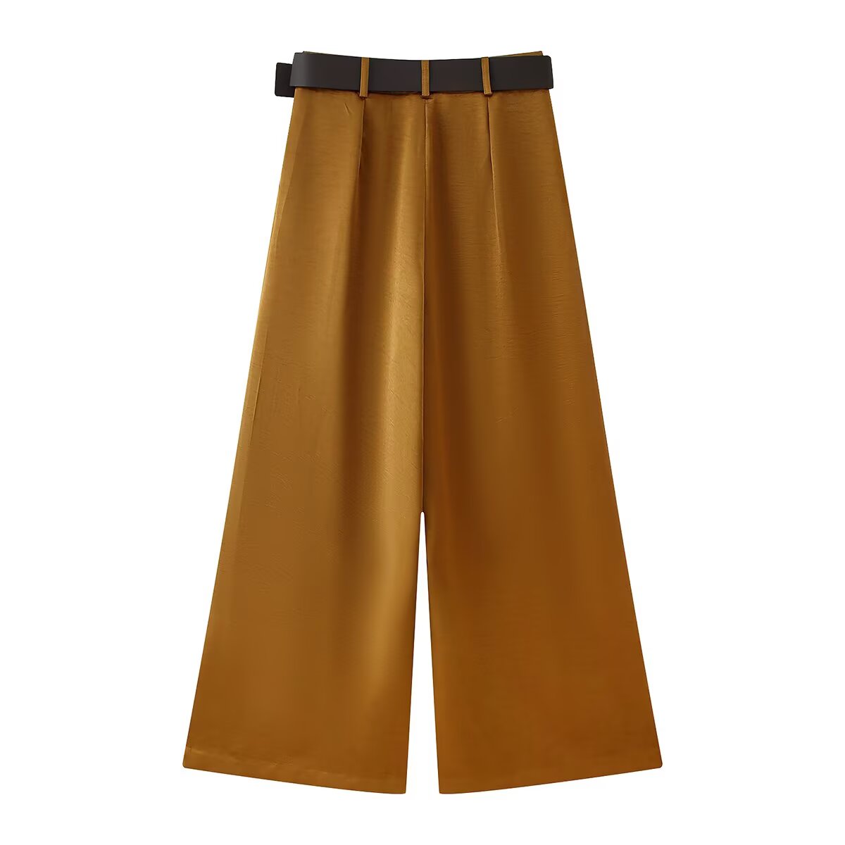 Summer Silk Satin Double Breasted Straight Leg Pants Vest Pant Set