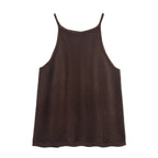 Women's Sling Knitting Top and Skirt Two-Piece Set