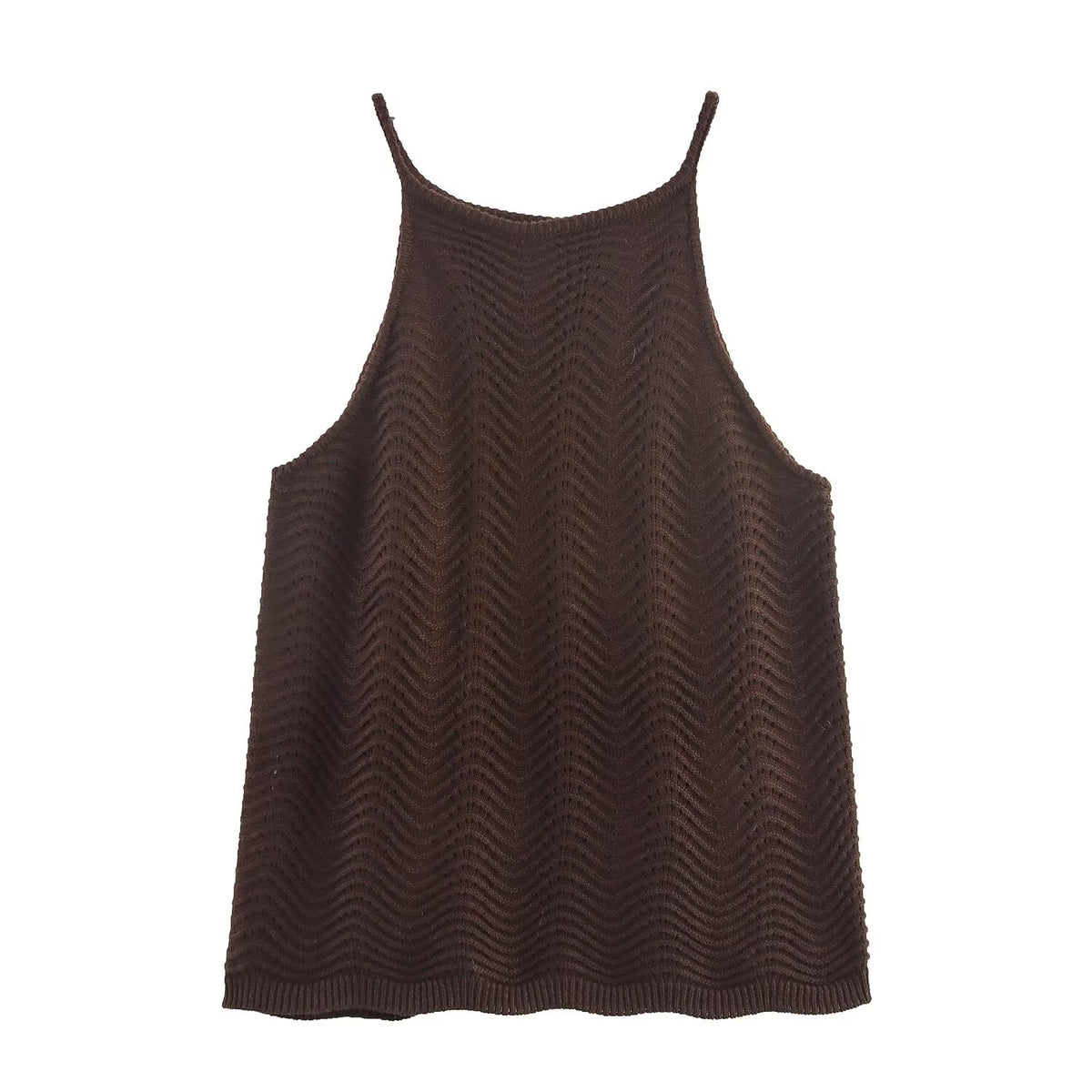 Women's Sling Knitting Top and Skirt Two-Piece Set