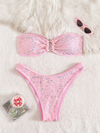 Split Sequ Bikini Swimwear