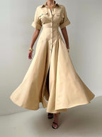 Women's Single-Breasted Shirt Dress