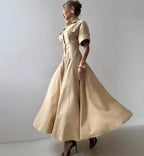 Women's Single-Breasted Shirt Dress