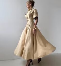 Women's Single-Breasted Shirt Dress