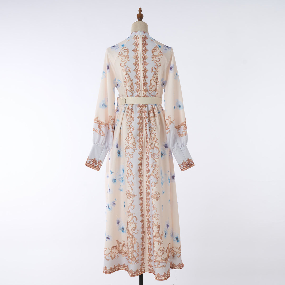 Women's Autumn Printed Long Sleeved Maxi Dress