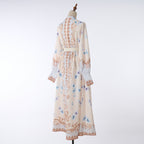 Women's Autumn Printed Long Sleeved Maxi Dress