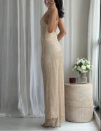 Women's Rhinestone Slim-Fit Slip Dress