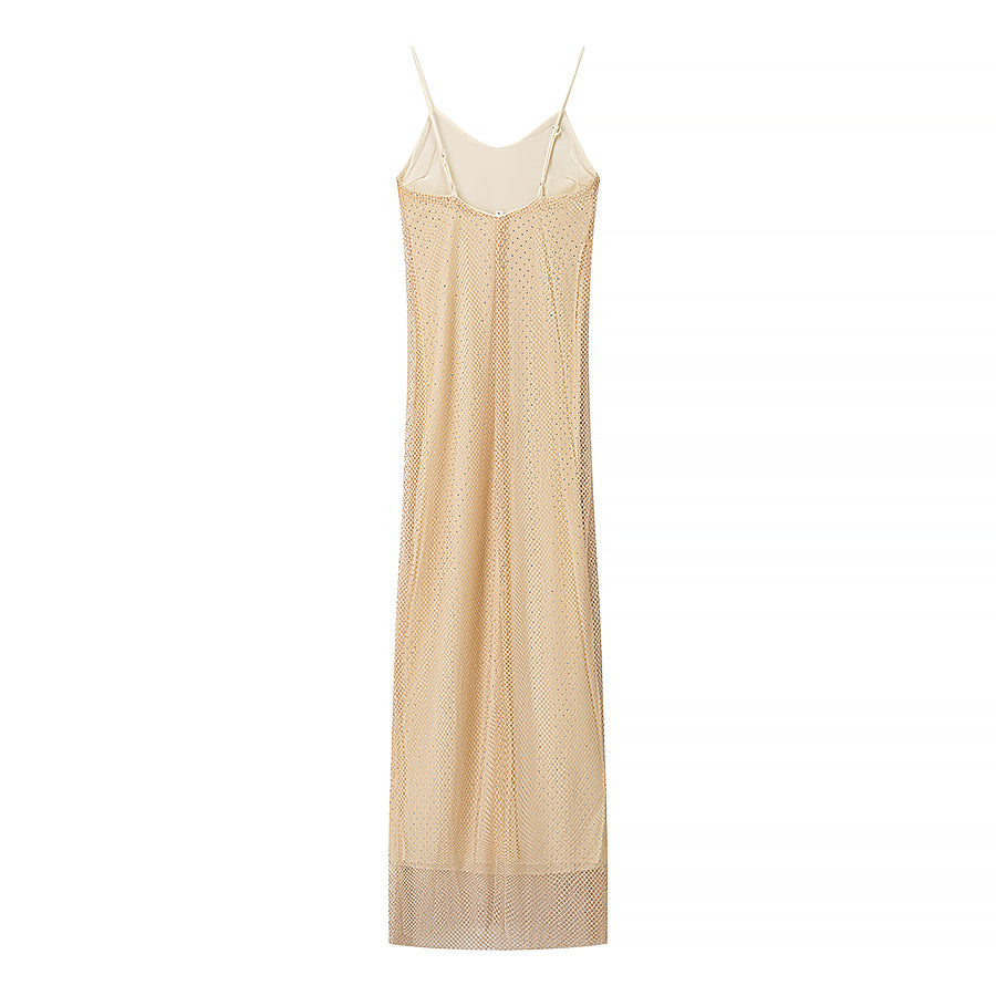 Women's Rhinestone Slim-Fit Slip Dress