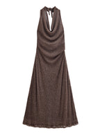 Autumn Backless Metallic Dress