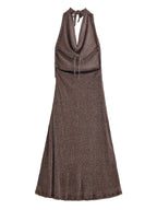 Autumn Backless Metallic Dress