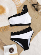 Split Black Bikini Swimwear