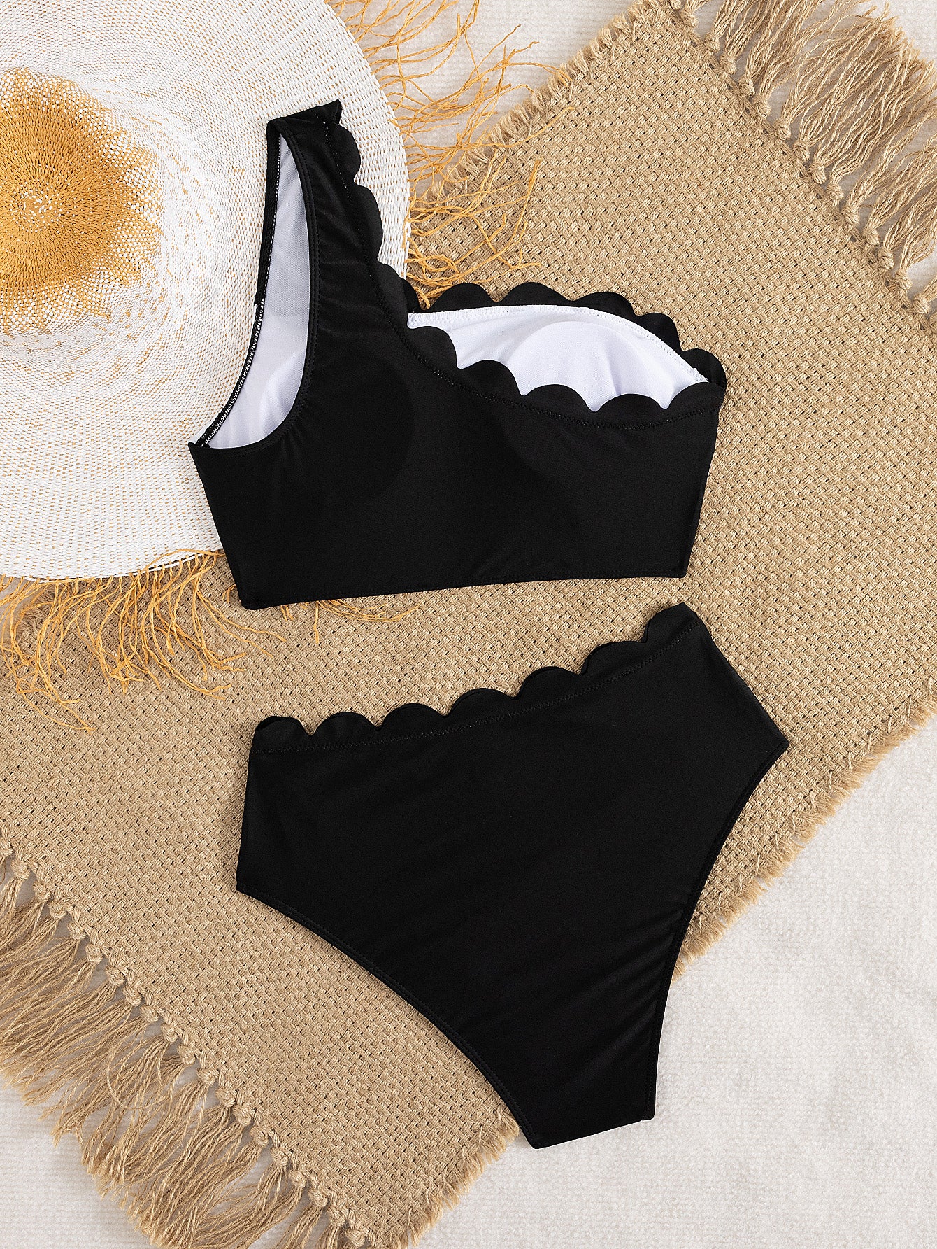 Split Black Bikini Swimwear