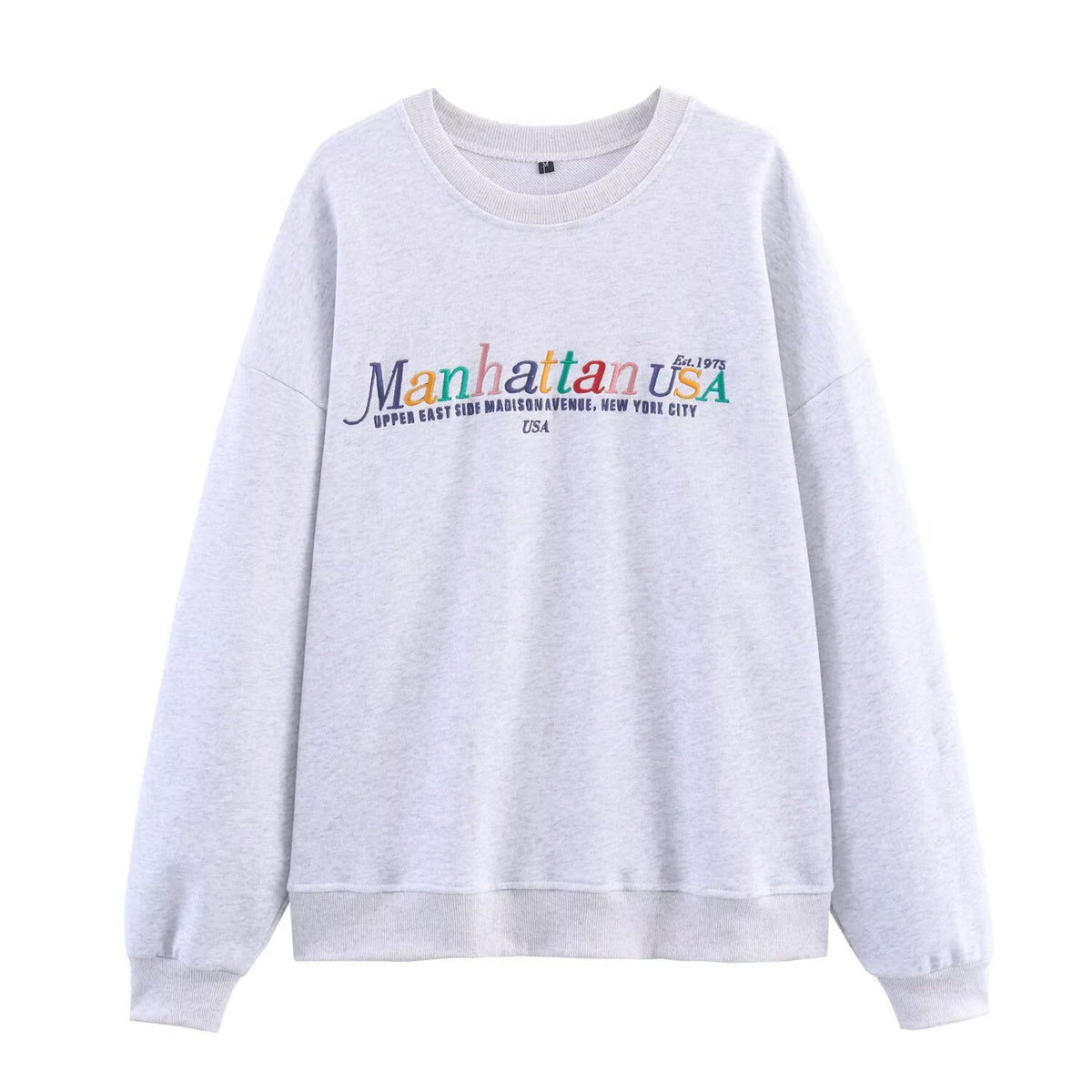Casual Round-Neck Preppy Long-Sleeve Sweater Trousers Sports Set