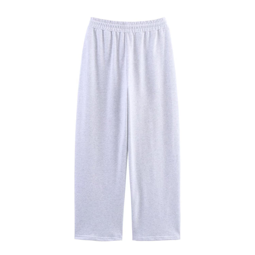 Casual Round-Neck Preppy Long-Sleeve Sweater Trousers Sports Set