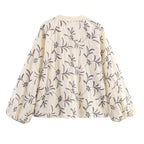 Women's Lace-Up Embroidered Loose Shirt
