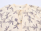 Women's Lace-Up Embroidered Loose Shirt