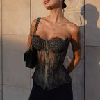 Sexy Blogger Lace Sexy Slim Fit Waist Girdling Band Tube Top