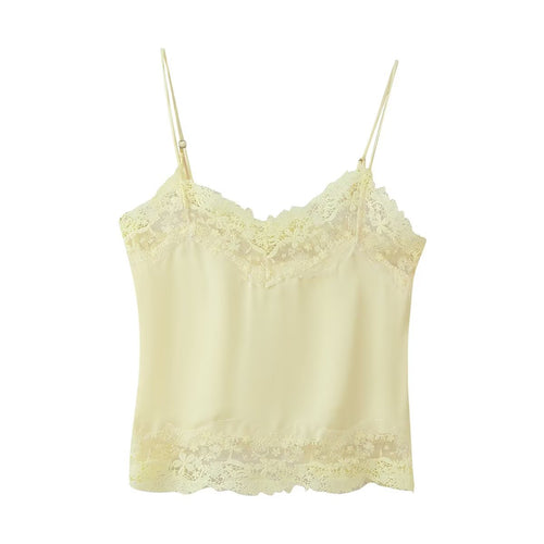 Women Clothing Sweet Boudoir Lace Strap Satin Top Loose Shorts Two Piece Set Short Sets