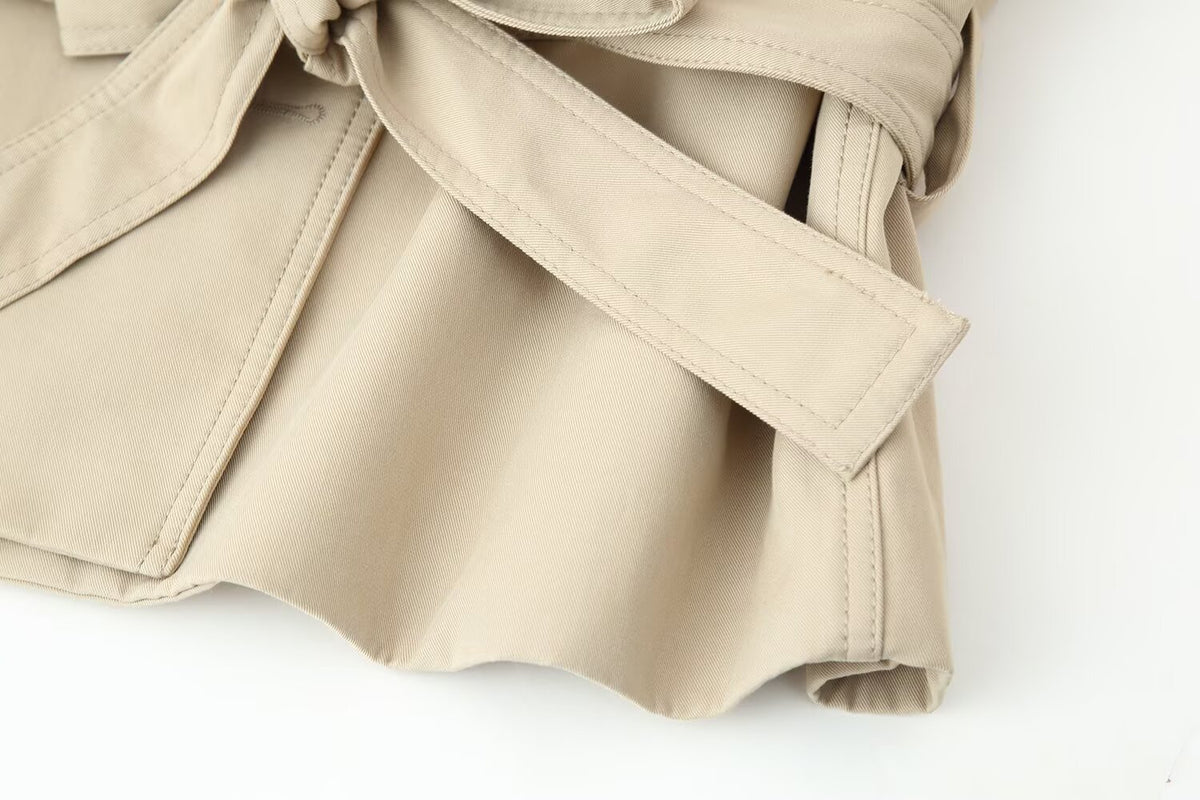 Women's Fall With Belt Trench Coat
