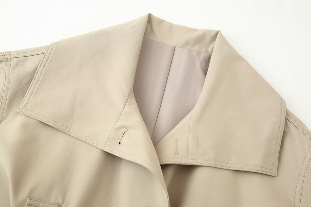 Women's Fall With Belt Trench Coat