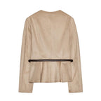 Women's Suede-Effect Belted Jacket