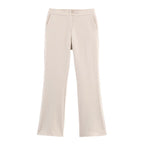 Women's Fashionable Slim Fit Belt Blazer Bell Bottom Pants Set