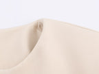 Women's Fashionable Slim Fit Belt Blazer Bell Bottom Pants Set