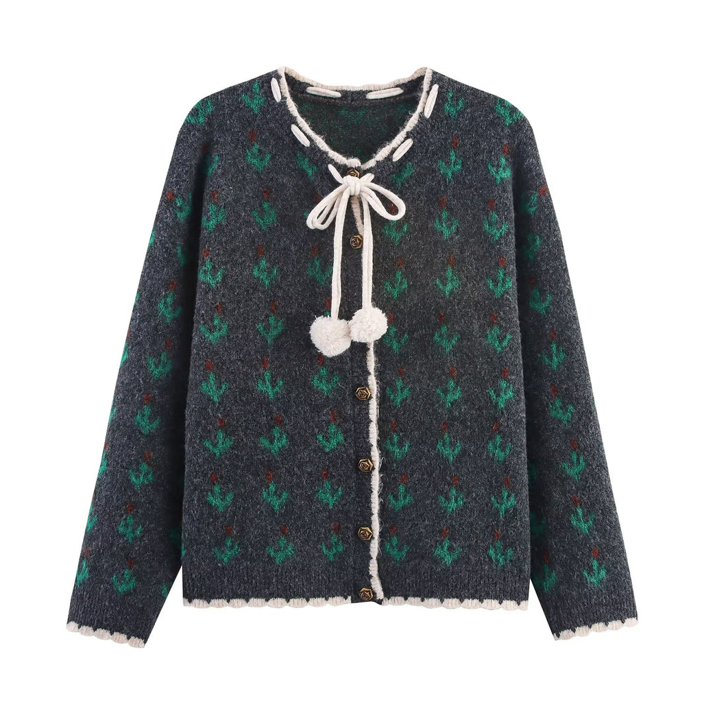 Women's Jacquard Knit Skirt Two-Piece Set