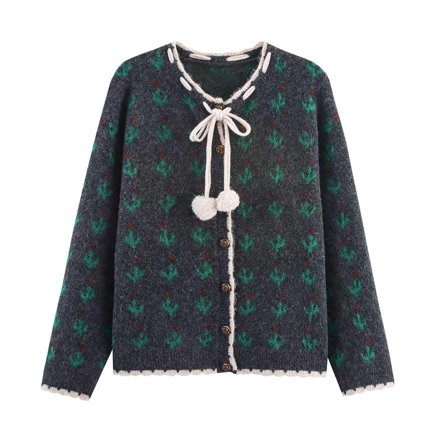 Women's Jacquard Knit Skirt Two-Piece Set